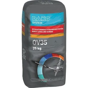Omítka OV35 - rychletuhnoucí cementový potěr s vlákny pro spádované podlahy od 5 do 100 mm, 25 kg B.OV35.R025