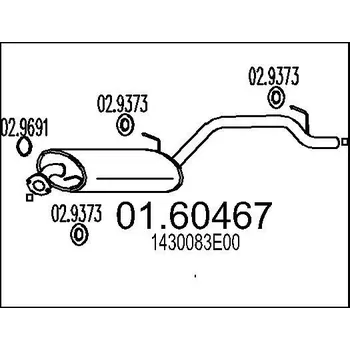 Auto-moto Zadní tlumič výfuku MTS 01.60467