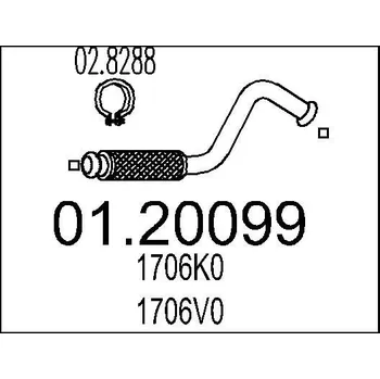Výfuková trubka Výfuková trubka MTS 01.20099