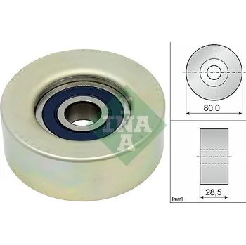 Auto-moto Vratná/vodicí kladka, klínový žebrový řemen Schaeffler INA 532 0873 20