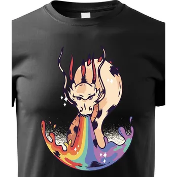 Chlapecké tričko Dětské tričko Duha a drak, Barva Černá, Velikost 146 cm/10 roků, Canvas Dětské tričko Bezvatriko.cz 1220