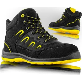 Pracovní obuv VM Footwear Obuv VM RHODOS 2020-S3ESD, polobotka, s plastovou tužinkou a kevlar. planžetou 2020-S3ESD/39 39 Černá/žlutá