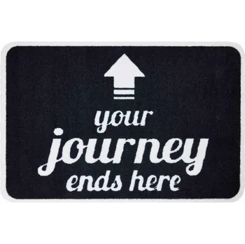 Rohožka GRUND Rohožka do domácnosti YOUR JOURNEY černá-bílá Rozměr: 40x60 cm