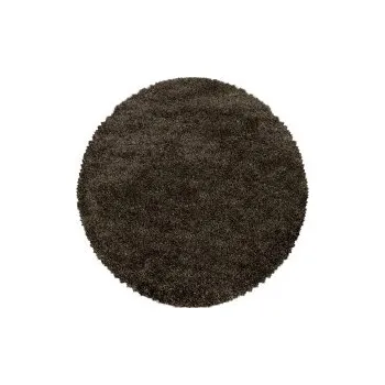 Koberec Ayyildiz Kusový koberec Fluffy Shaggy 3500 brown kruh Rozměry koberců: 120x120 (průměr) kruh