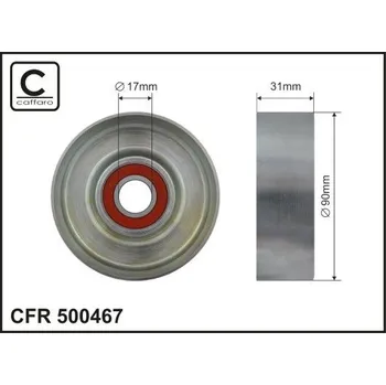 Auto-moto Napínací kladka, žebrovaný klínový řemen CAFFARO 500467