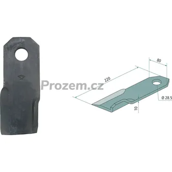 Mulčovací nůž pro Schmidt, 2551125, 220/10/28,5 mm