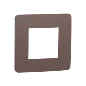 vypínač Unica Studio Color NU280216 Rámeček jednonásobný, chocolate/bílý, Schneider Electric