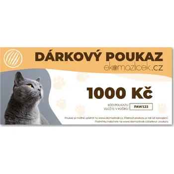 Dárkový potravinový koš Ekomazlicek.cz Dárkový poukaz 1000 Kč