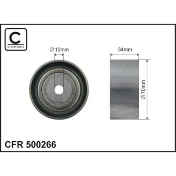 Auto-moto Vratná/vodicí kladka, klínový žebrový řemen CAFFARO 500266