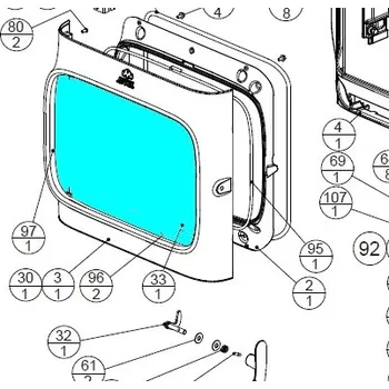 Krbová kamna JOTUL Náhradní sklo do kamen F 305; ND 10047065