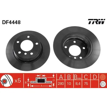 Brzdový kotouč Brzdový kotouč TRW DF4448