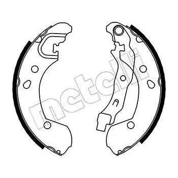 Brzdový systém Sada brzdových čelistí METELLI 53-0290