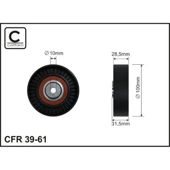 Auto-moto Vratná/vodicí kladka, klínový žebrový řemen CAFFARO 39-61