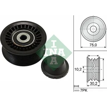 Auto-moto Vratná/vodicí kladka, klínový žebrový řemen Schaeffler INA 532 0668 10