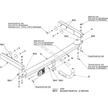 Tažné zařízení Tažné zařízení Mercedes W 210 4D E-série (1995 - 2002 (W210)) (5803)