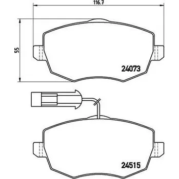 Brzdová destička Sada brzdových destiček, kotoučová brzda BREMBO P 23 128
