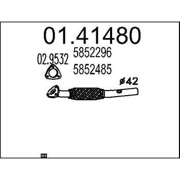 Výfuková trubka Výfuková trubka MTS 01.41480