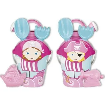 Hračka na písek Androni Sada na písek piráti růžová - střední, pirátský klobouk