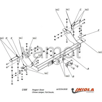 Tažné zařízení Tažné zařízení Citroen Jumper valník (2003 - 2006) (7529)