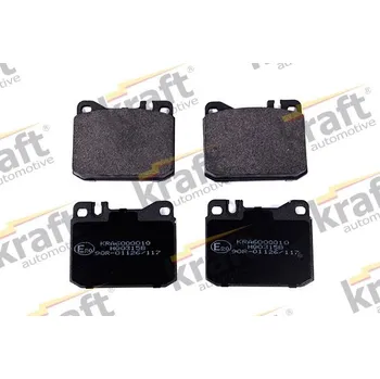Brzdová destička Sada brzdových destiček, kotoučová brzda KRAFT AUTOMOTIVE 6000010