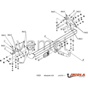 Tažné zařízení Tažné zařízení Mitsubishi ASX (2012 a novější) (7714)