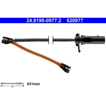 Brzdový systém Výstražný kontakt, opotřebení obložení ATE 24.8190-0977.2