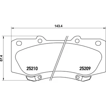 Brzdová destička Sada brzdových destiček, kotoučová brzda BREMBO P 83 140