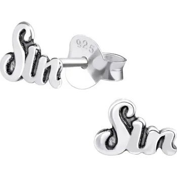 Souprava šperků Silver Puzetové Náušnice - Sin (925) - Černé