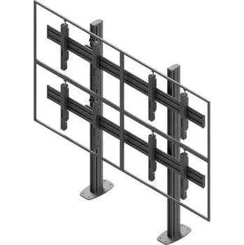 Podlahový televizní stojan na 4 Tv monitory Edbak VWSA2257L