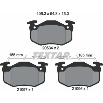 Brzdová destička Sada brzdových destiček, kotoučová brzda TEXTAR 2109601