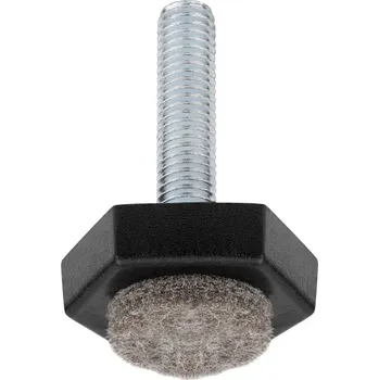 Stolová podnož Walteco Stavěcí šroub M8, základna 30x30mm s filcovou podložkou, výška 35mm, černý