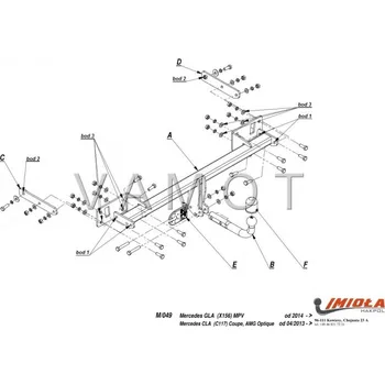 Tažné zařízení Tažné zařízení Mercedes GLA (X156) (2014 a novější (X156)) (8280)