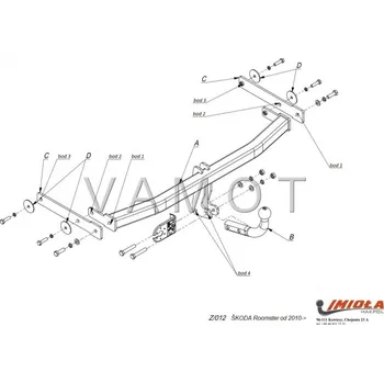 Tažné zařízení Tažné zařízení Škoda Roomster Praktik (2006 - 2015) (8028)
