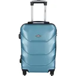 Cestovní plastový pilotní kufr Sonrado vel. S, metalická modrá