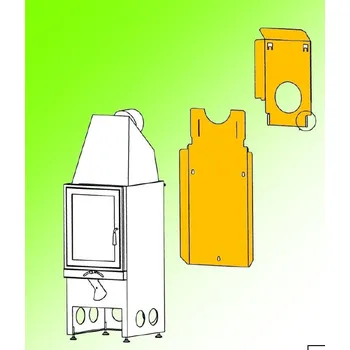 Krbová kamna HAAS+SOHN Protipožární ochrana Ascim II - stínící plechy