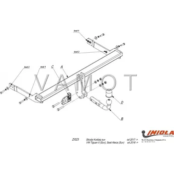 Tažné zařízení Tažné zařízení Škoda Kodiaq (2017 a novější) (7449)