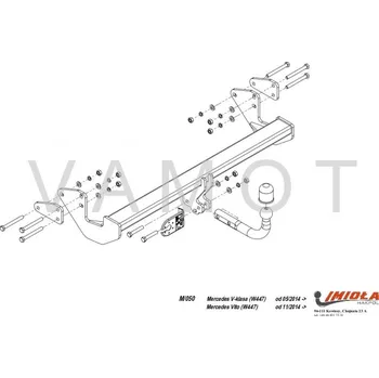 Tažné zařízení Tažné zařízení Mercedes W 447 Vito V-class (2014 a novější (W447)) (3914)