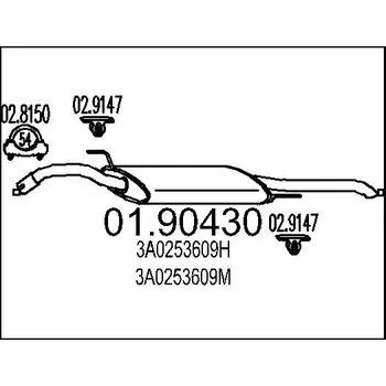 Auto-moto Zadní tlumič výfuku MTS 01.90430