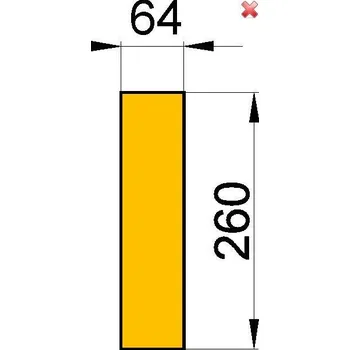 Krbová kamna Příslušenství HAAS+SOHN: Cihla č. 163 (sada 2 kusy) 30 x 64 x 260 mm