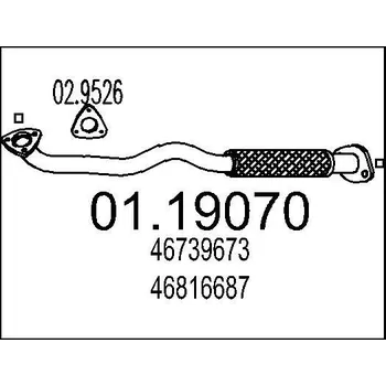 Výfukový systém Výfuková trubka MTS 01.19070