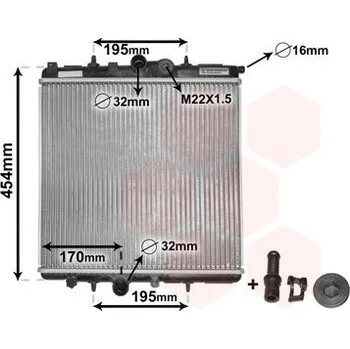 Autodíl Chladič, chlazení motoru VAN WEZEL 40002243