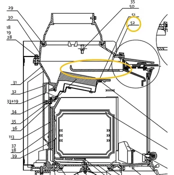 Krbová kamna JOTUL Deflektor I 80 CB MINI/ MAXI, I 500; ND 10379412 - náhradní díl pro krbové vložky I 80 CB MINI; I 80 CB MAXI; I 500