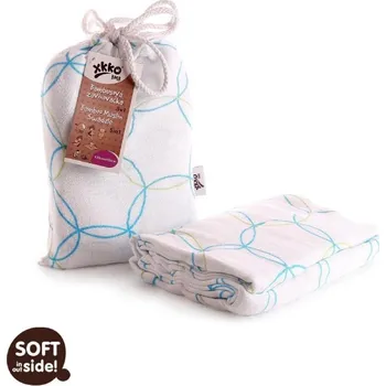 Zavinovačka Kikko Bambusová zavinovačka 120 x120 cm Cyan Circles