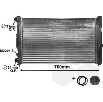 Motor automobilu Chladič, chlazení motoru VAN WEZEL 03002123