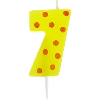 Dortová svíčka GoDan Svíčka dortová puntíky 6 cm - 7