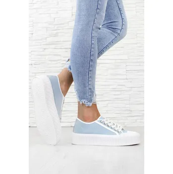 Dámská obuv Goll Modré plátěnky na platformě J2364-2BL Velikost: 36