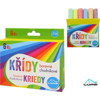 LUMA Křídy chodníkové - mix 6 barev