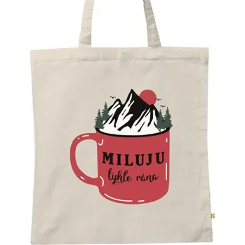 Pánská móda BIO plátěná taška s potiskem Miluju tyhle rána