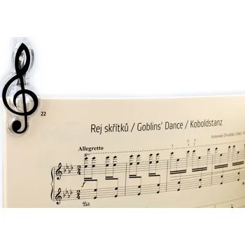 Hudebniny Klipsna na noty – houslový klíč