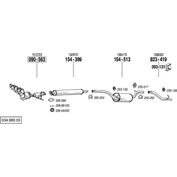 Zadní díl výfuku zadní tlumič výfuku Bosal 154-513